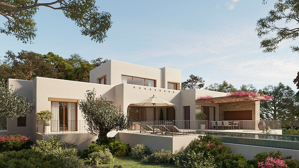 Mediterranean style villa in La Fustera Benissa Costa with sea views and outdoor living area