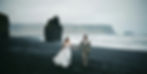 Reynisfjara Beach Iceland destination elopement inspiration featuring black sand, basalt cliffs, and an intimate, cinematic elopement atmosphere