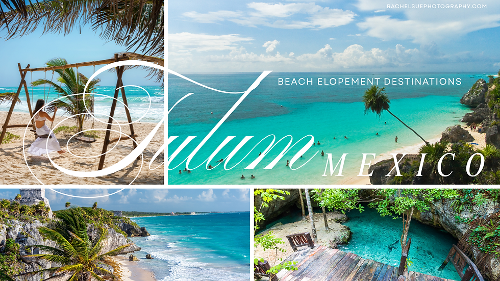Tulum Beach Mexico Destination Beach Elopement | RachelSuePhotography.com 