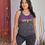 Thumbnail: Ladies Baddie Racerback Jersey Tank graphite pink and gold