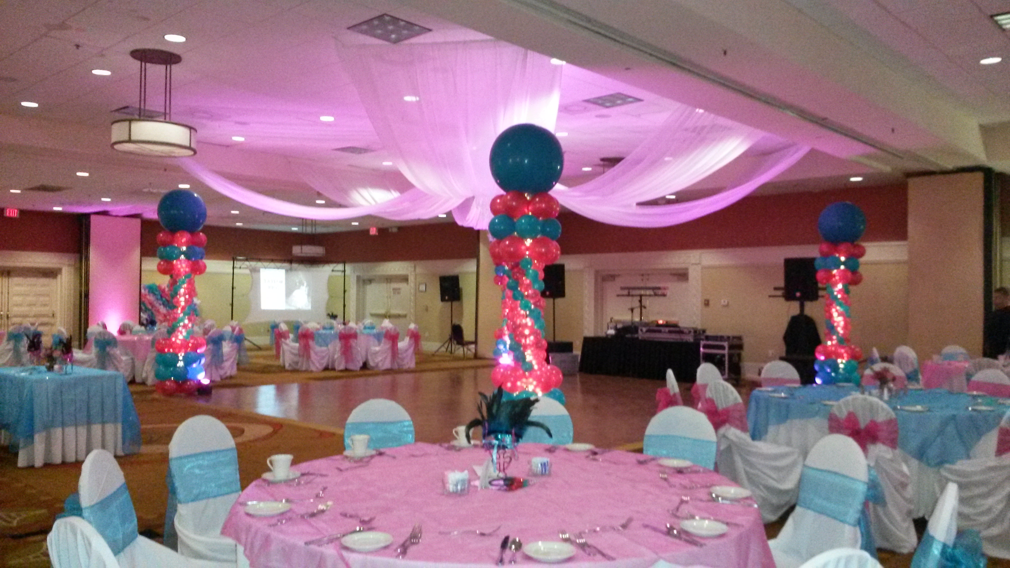 Dance Floor Column Decor