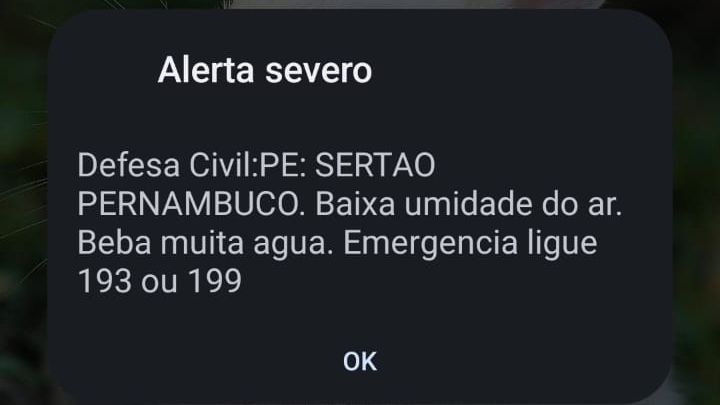 Alerta: Defesa Civil de Pernambuco