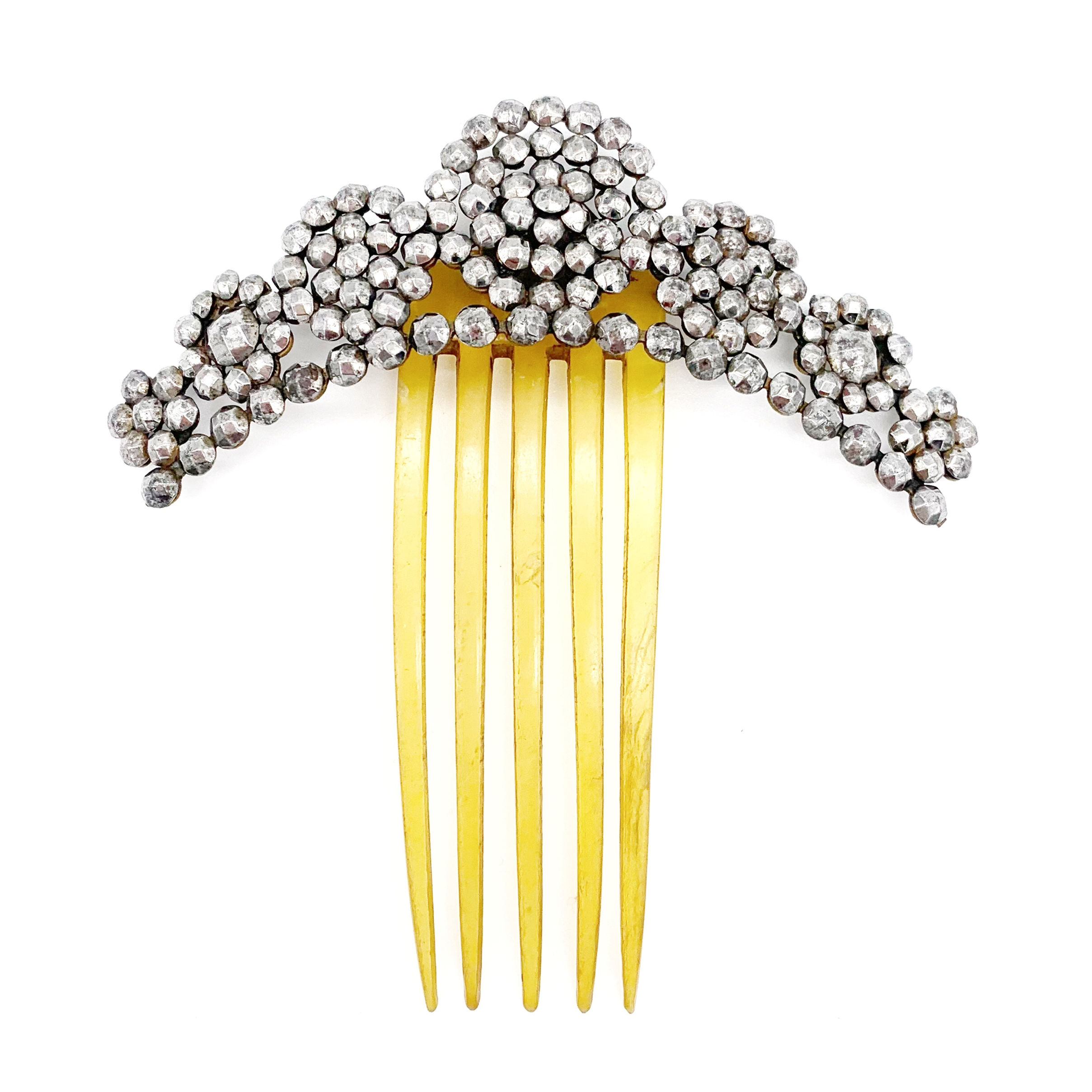 cut steel tiara hair comb