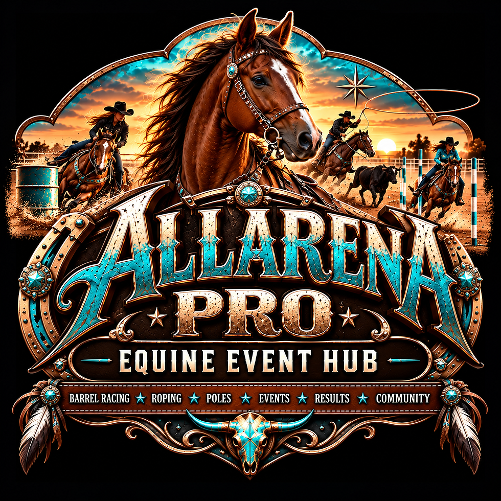 Allaena Pro Western Horse AllArenaPro Covered Horse Arena Rentals Overnight Horse Stalls and RV Hookups Logo