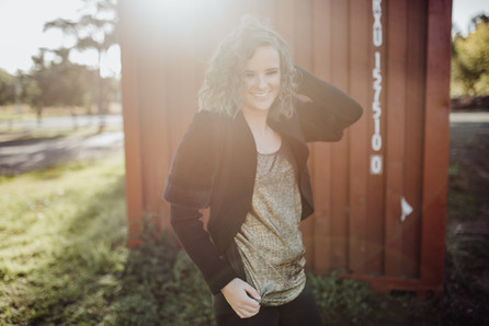 Light flare Photography in front of shipping container