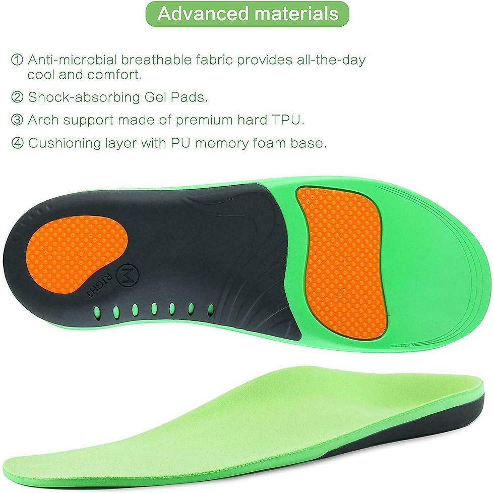 Thumbnail: Orthotic Shoe Insoles Inserts Flat Feet High Arch Support For Plantar Fasciitis