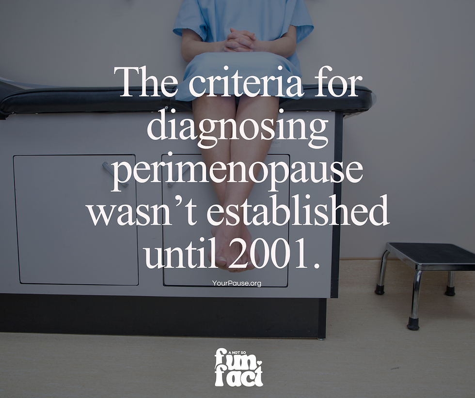 hormone levels are not how you diagnose perimenopause