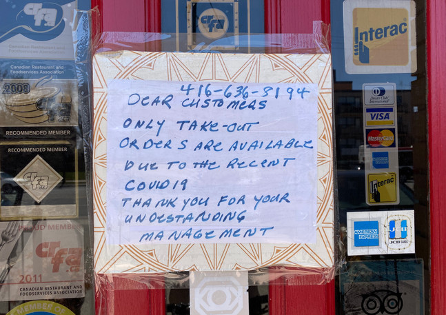 mastros restaurant covid closure sign.jp