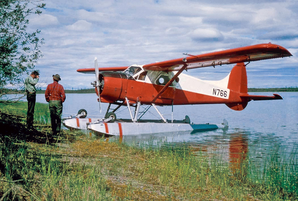 The de Havilland DHC-2 Beaver on floats at the water’s edge