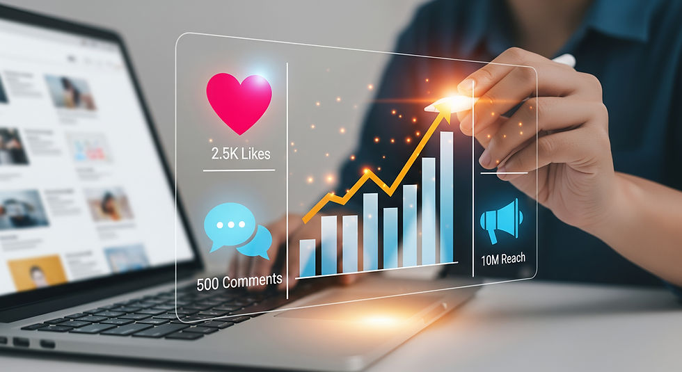 A close-up of a professional social media strategy blueprint designed by DAXSOCIAL.