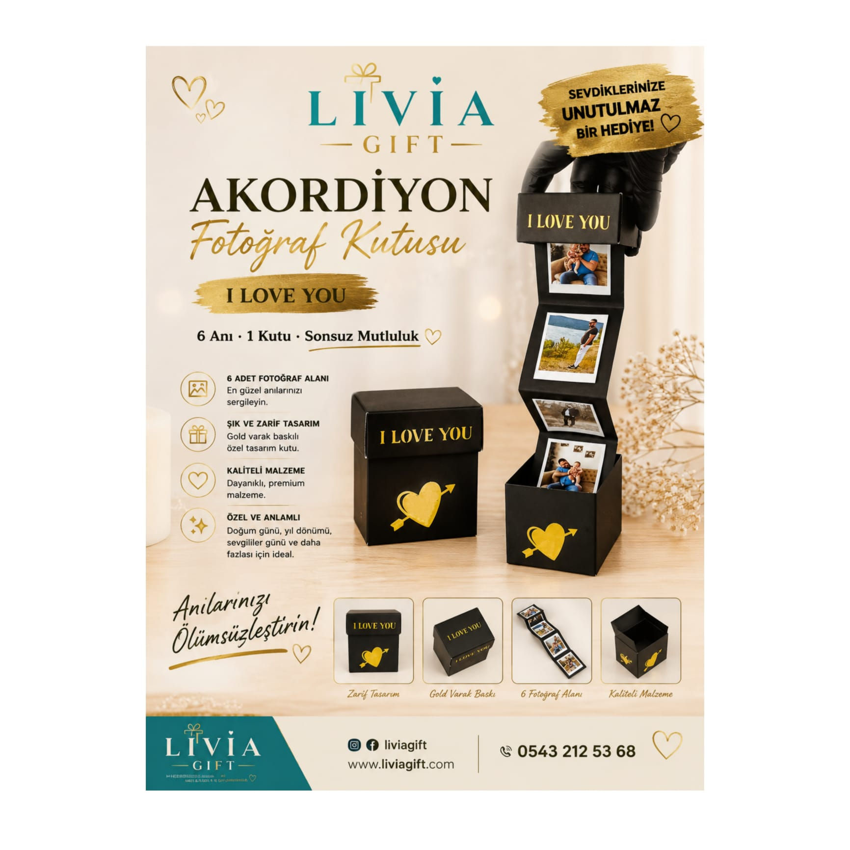 Akordiyon Fotoğraf Kutusu