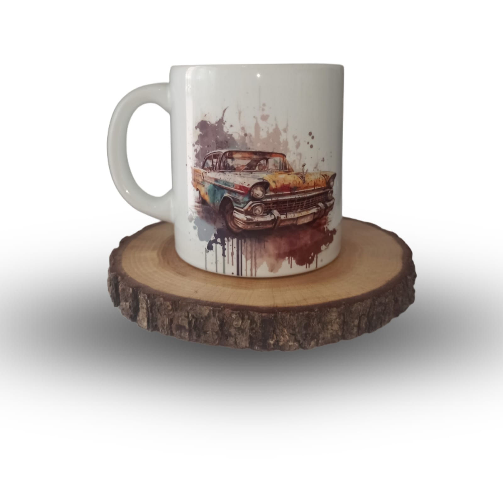 OTOMOBİL DESENLİ BASKILI KUPA BARDAK