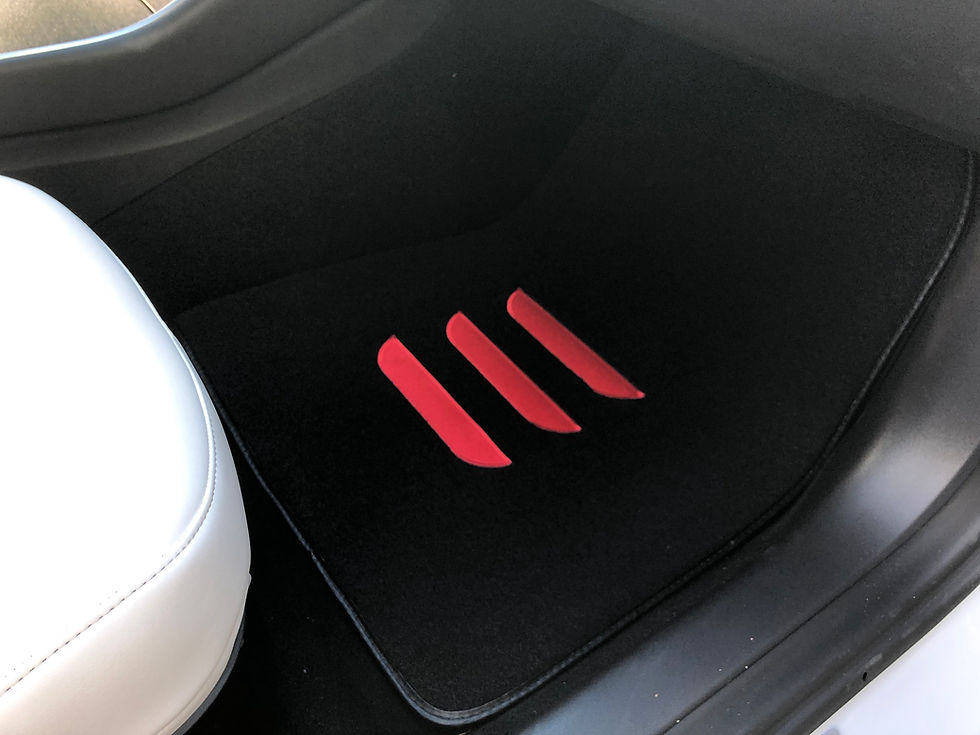 Thumbnail: Tesla Model 3 Three Bar Floor Mats Red Passenger