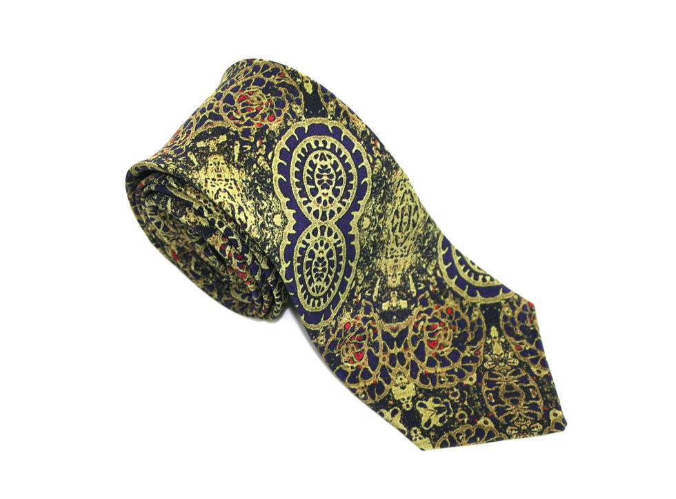Thumbnail: Olive handmade silk tie Intraben Rock Stone Silk