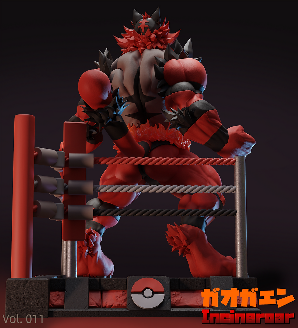Thumbnail: Poki-Hubby Series: Incineroar 1/8th Figure  - SHIBADON Studio