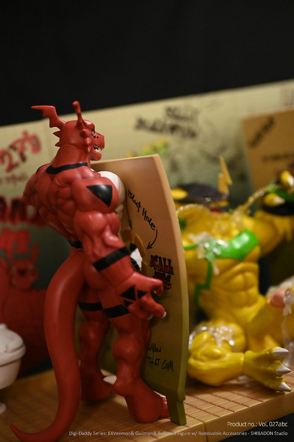 Thumbnail: Digi-Daddy Series: ExVeemon2.0 + Guilmon + Bulkmon Figure - SHIBADON Studio