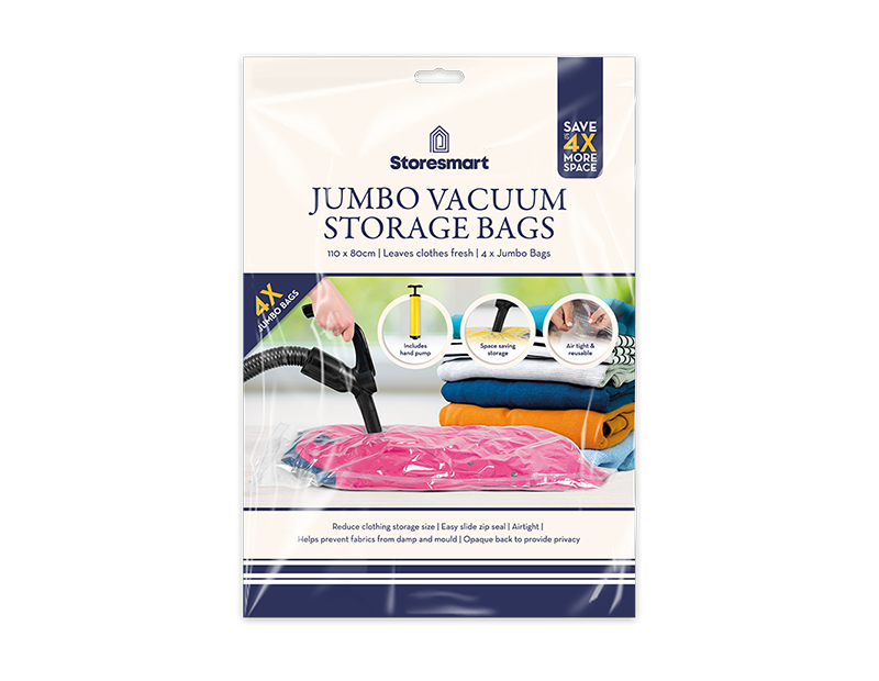 Vacuum Storage Bags 4pk 110cm X 80cm