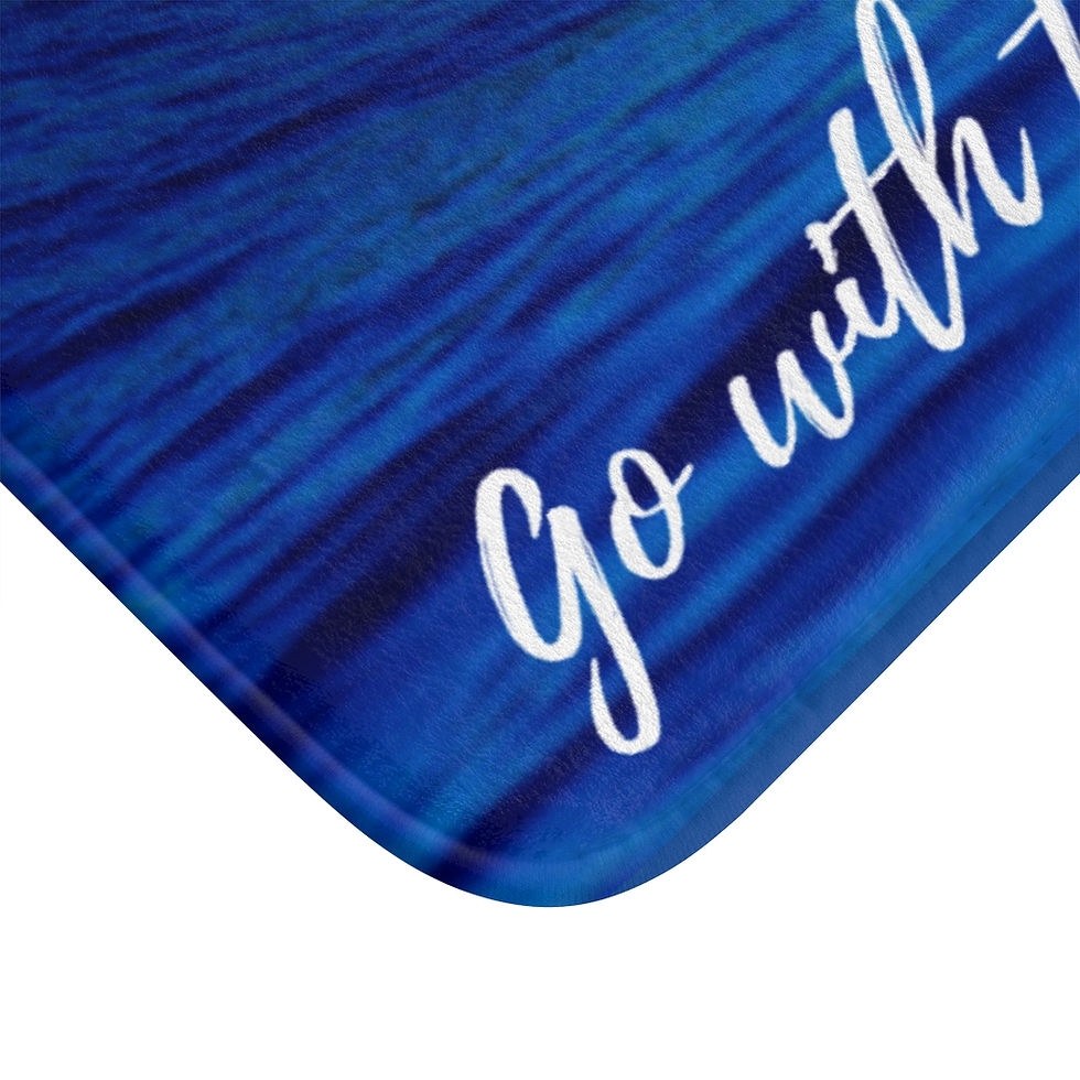 Thumbnail: Go With The Flow Bath Mat | Wave | Funny Beach Mat |Bathroom Decor | Great gift