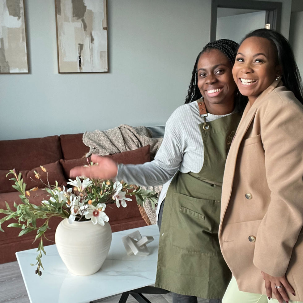 Indiyna Home team in staged living room during property project