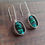 Thumbnail: Stamped Silver and Chrysocolla Earrings