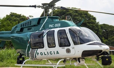Vigilancia aérea con helicóptero Halcón para garantizar seguridad en Semana Santa en Popayán