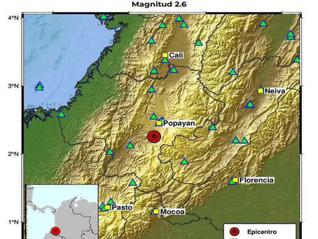 Se registró un sismo en el Cauca