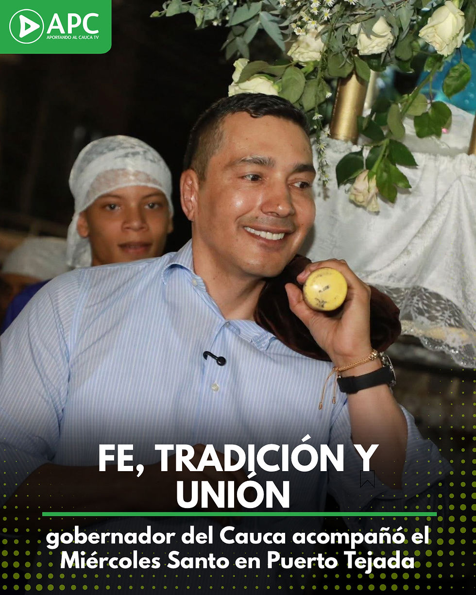 Fe, tradición y unión: el gobernador del Cauca acompañó el Miércoles Santo en Puerto Tejada
