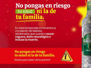 El licor adulterado representa un grave riesgo para la salud.