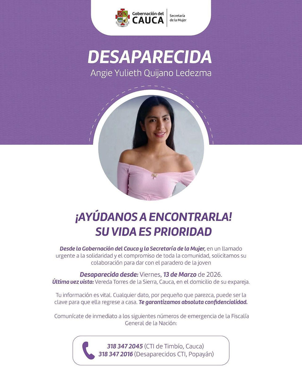 ¡AYÚDANOS A ENCONTRARLA! SU VIDA ES PRIORIDAD