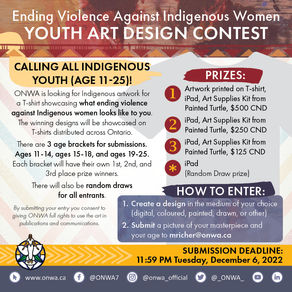 Ending Violence Against Indigenous Women Youth Art Design Contest