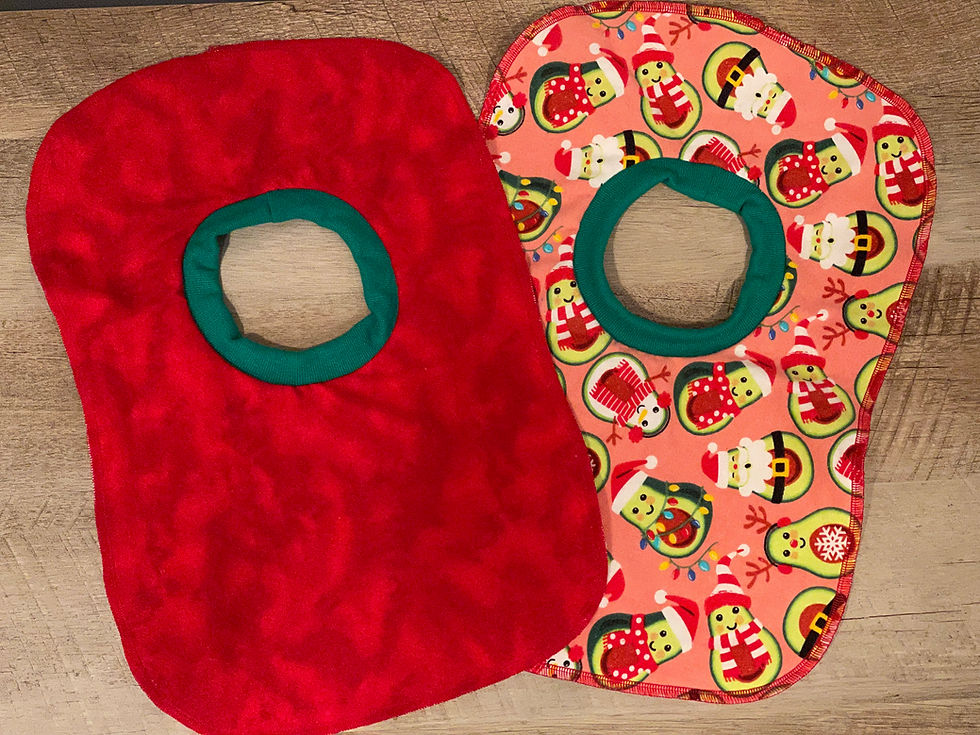 Christmas Avocados Reversible Bib