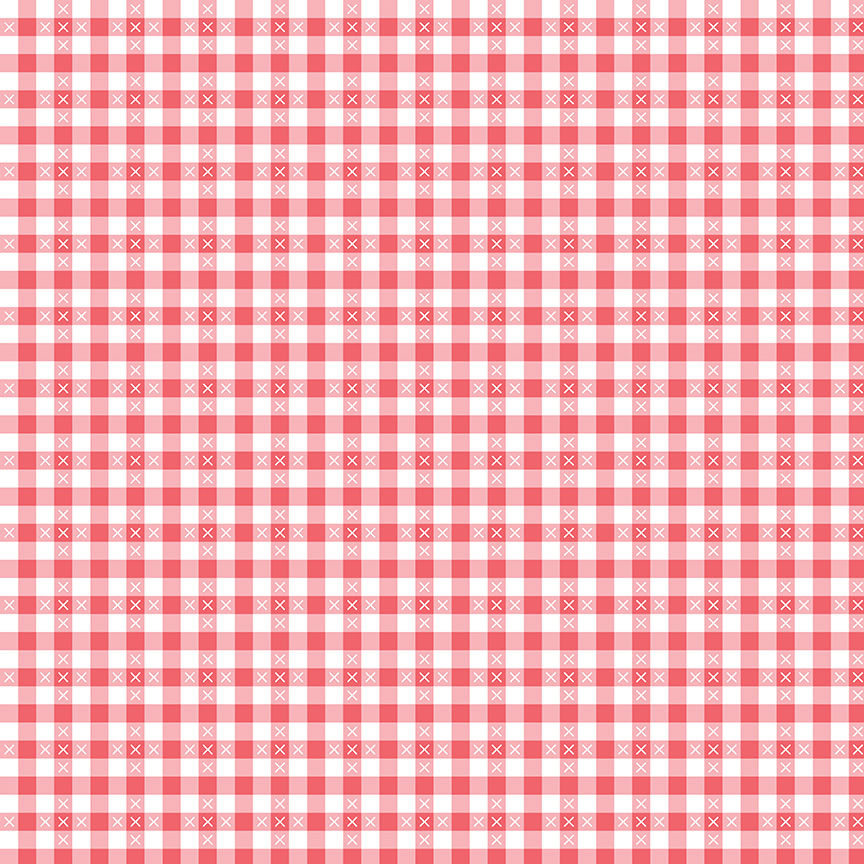 Summer Skies and Fireflies Gingham Tea Rose