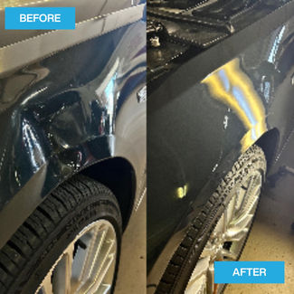 Before & After hail damage car repair