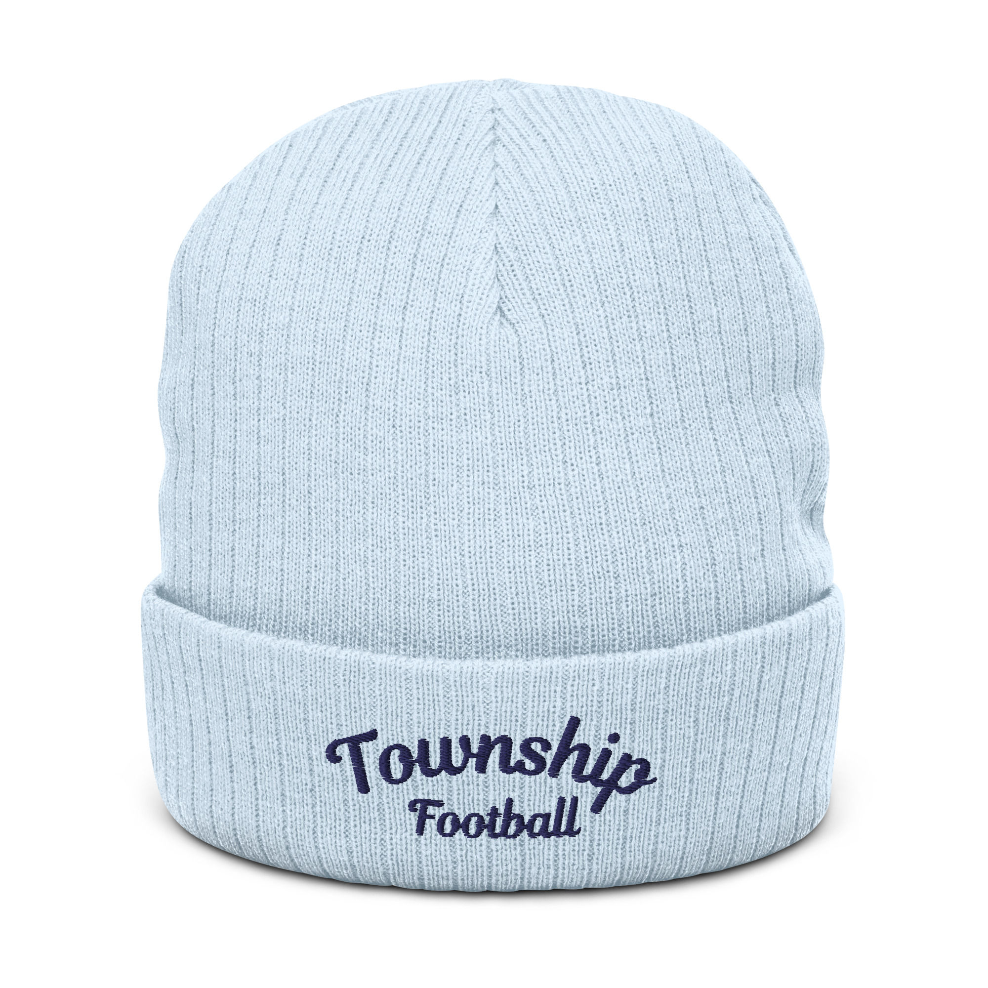 Blue Township Football Ribbed Knit Beanie