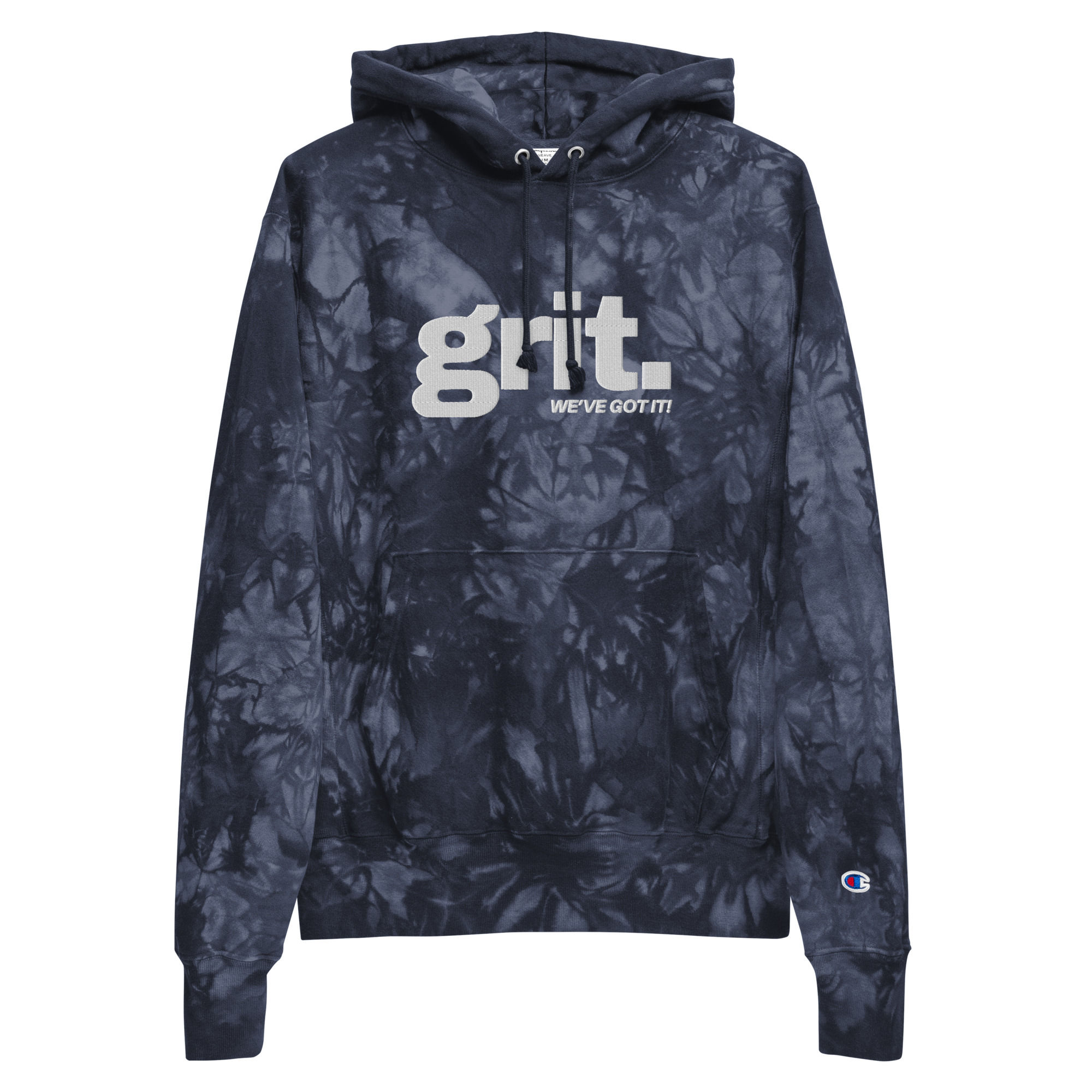 Grit Embroidered Unisex Champion Tie-Dye Hoodie