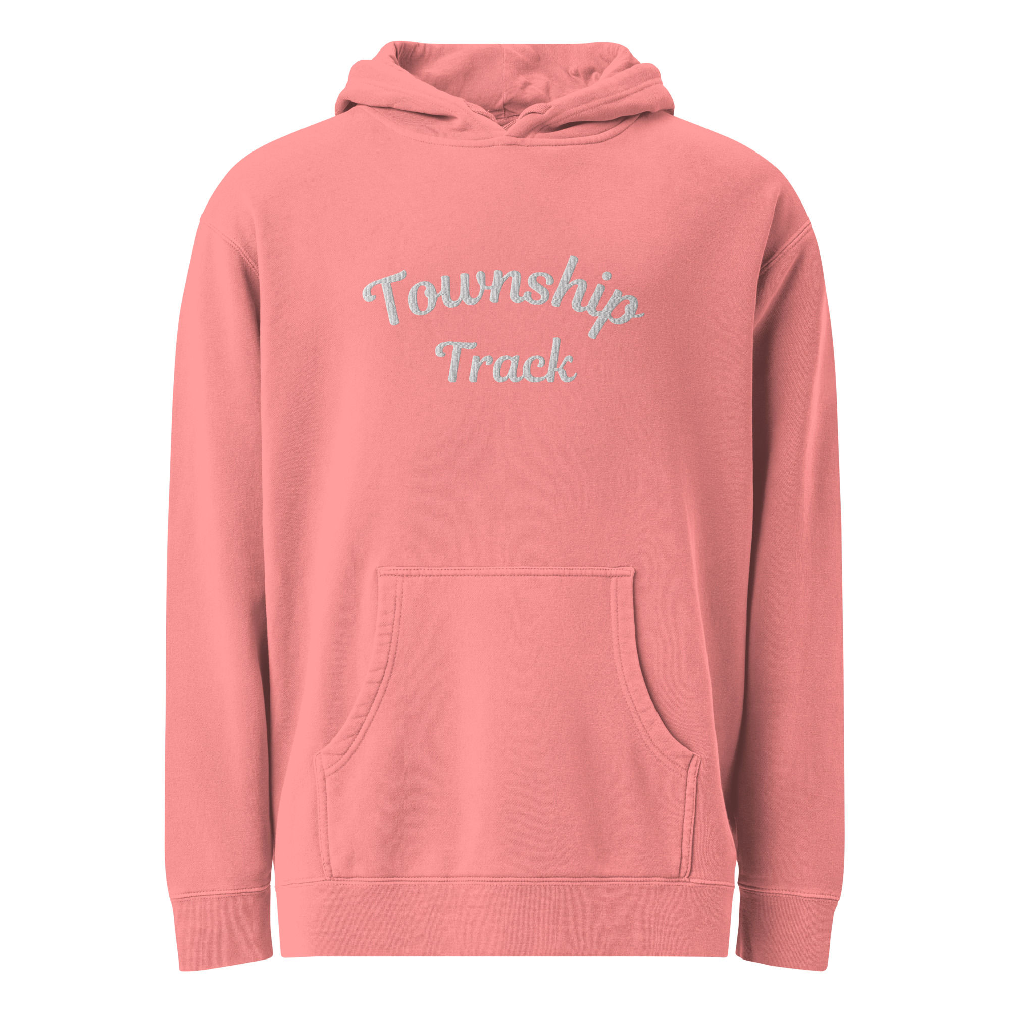 Township Track Embroidered Unisex Pigment-Dyed Hoodie