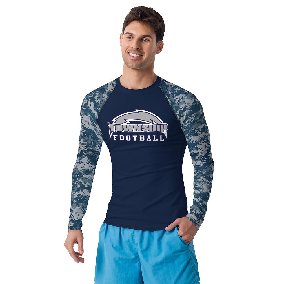 Thumbnail: Men's Blue Camo Rash Guard