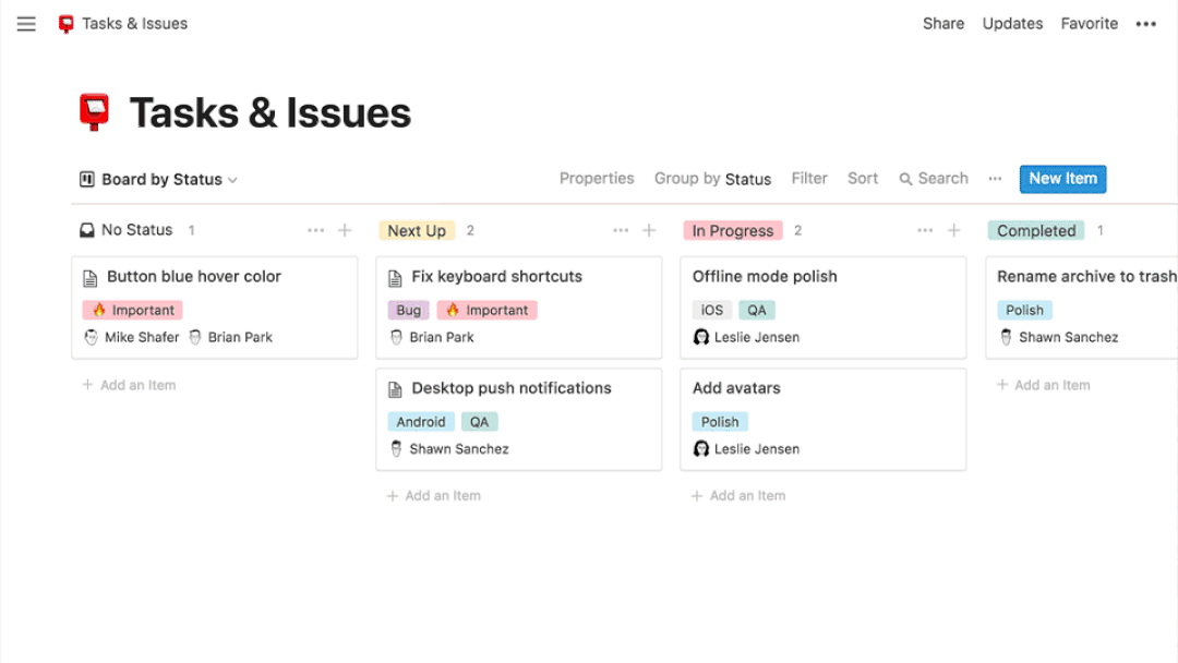 notion gestion de projet gif