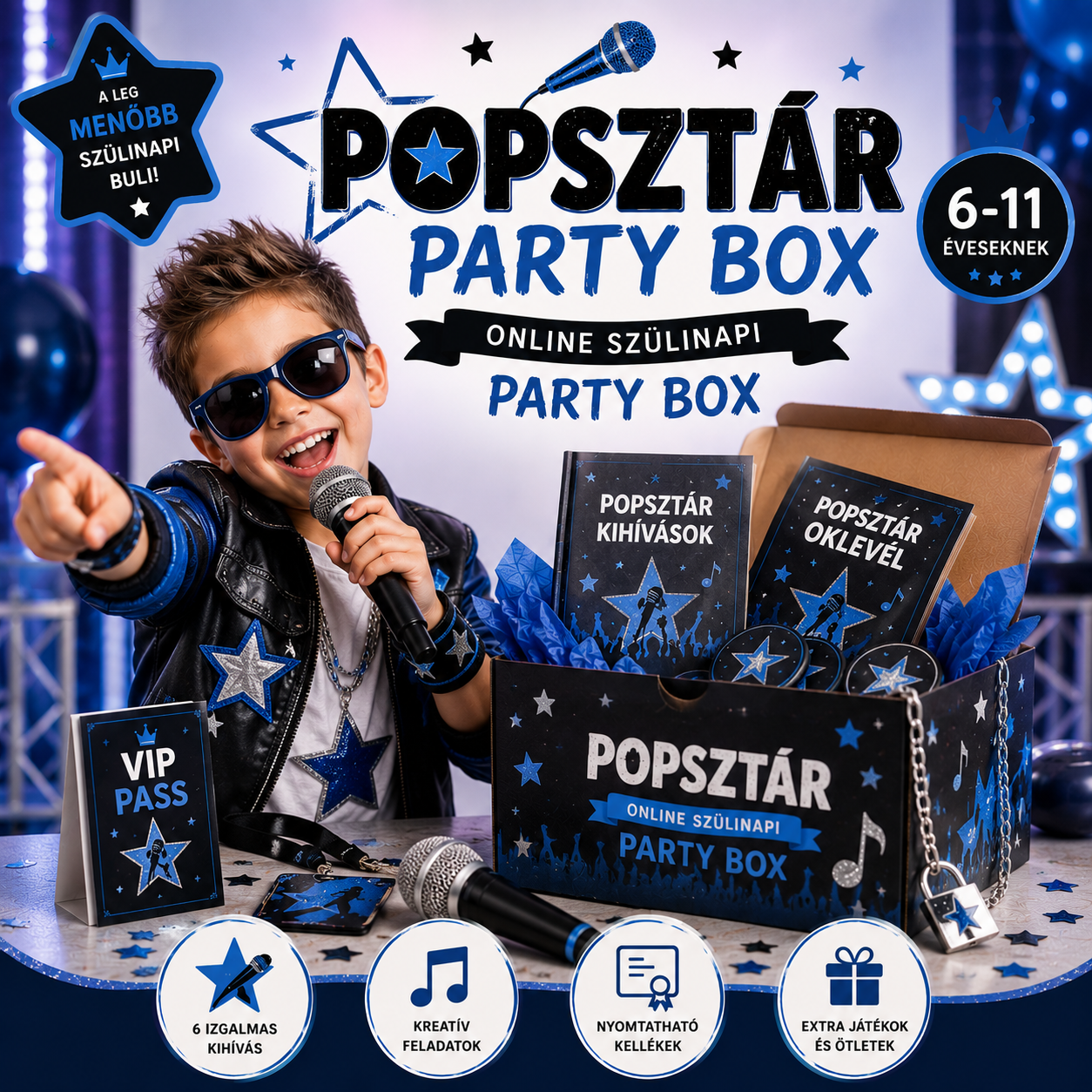 Popsztár PartyBox – A legmenőbb szülinapi buli!