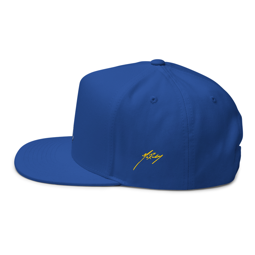 Thumbnail: emblem flat bill cap. white/gold
