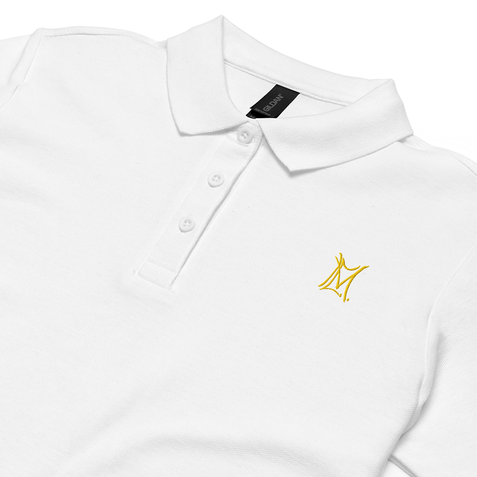 Thumbnail: signature emblem women's polo. gold