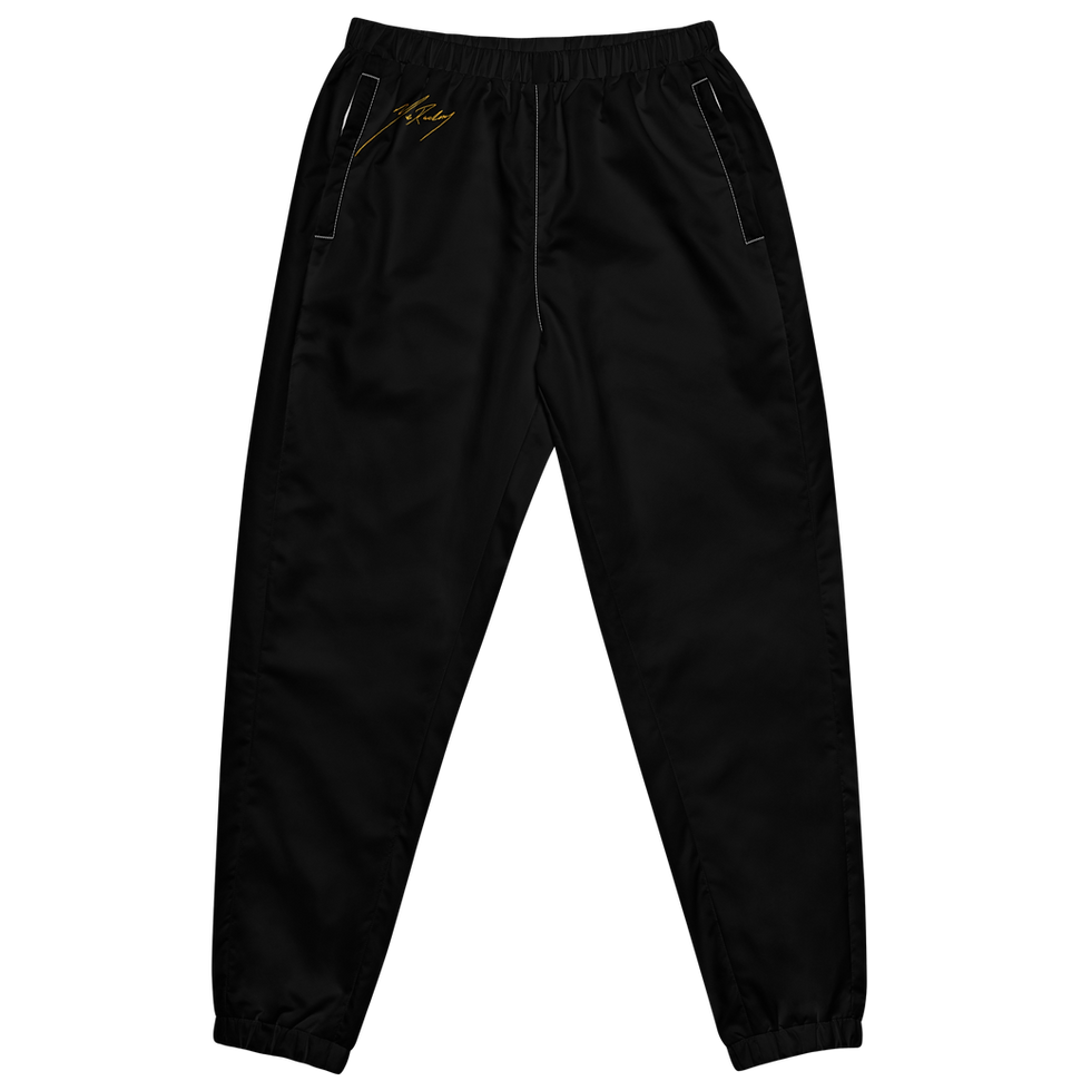 Thumbnail: signature track pants. gold on black