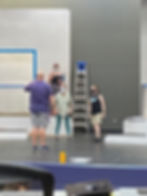 Parker blocking early rehearsal
