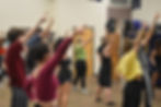 Students practice dance