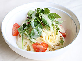 シーザーオリーブドレッシングの冷製パスタ300.jpg
