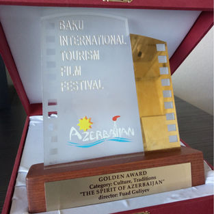Baku International Tourism Film Festival Golden Award trophy