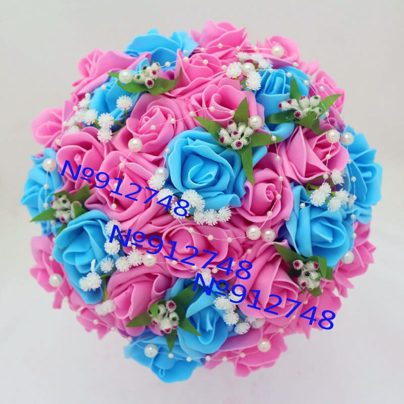 Thumbnail: Perfectlifeoh Pink/Red/White/Burgundy  Artificial Flower Rose Bouquet
