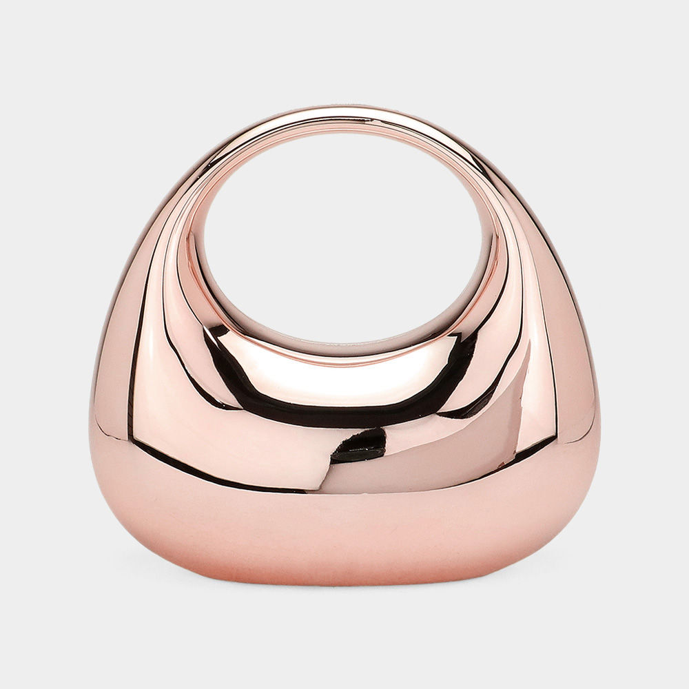 Metallic Crescent Bag - Rose Gold