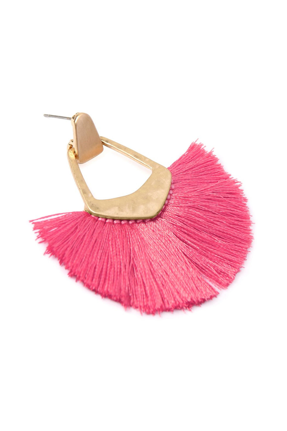 Thumbnail: Fan Tassel Post Dangle Earrings