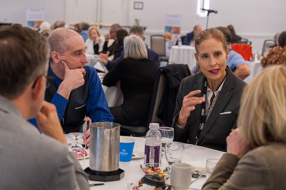 Delegates of the 2025 Directors' Forum Conference talking during a roundtable session.